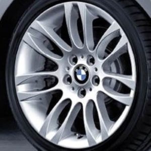 Genuine BMW 3 Series Style 195 18″ inch 7 Double Spoke Alloy Wheels with Silver Finish 36116769561 36116769563