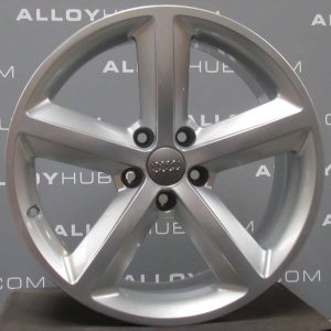 Genuine Audi A5 8T 5 Spoke 18" Inch Alloy Wheels with Silver Finish 8T0 601 025 M