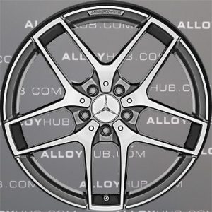 Genuine Mercedes-Benz GLA X156 AMG 19" inch 5 Spoke Alloy Wheels with Grey & Diamond Turned Finish A1564010700