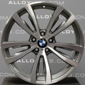 Genuine BMW X5 X6 F15 F16 Style 469M Sport 20″ inch 5 Twin Spoke Alloy Wheels with Grey & Diamond Turned Finish 36117846790 36117846791