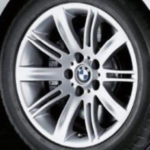 Genuine BMW 6 Series E63 E64 Style 120 18″ inch 10 Spoke Alloy Wheels with Silver Finish 36116760625 36116760626