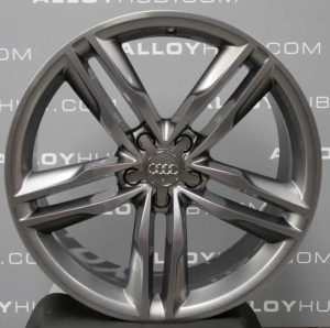 Genuine Audi A7 S7 RS7 4G8 5 Twin Spoke 20" inch Alloy Wheels with Anthracite Grey Finish 4G8 601 025AJ