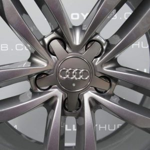 Genuine Audi A7 S7 RS7 4G 5 Twin Spoke 20" Inch Alloy Wheels with Anthracite Grey Finish 4G8 601 025 AJ
