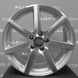 Genuine Mercedes-Benz C-Class AMG W204 7 Spoke 18" inch Alloy Wheels with Silver & Diamond Turned Finish A2044019802 A2044019902