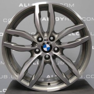 Genuine BMW X3 X4 F25F26 Style 622M Sport 5 Twin Spoke 19" inch Alloy Wheels with Grey & Diamond Turned Finish 36117849661 36117849662