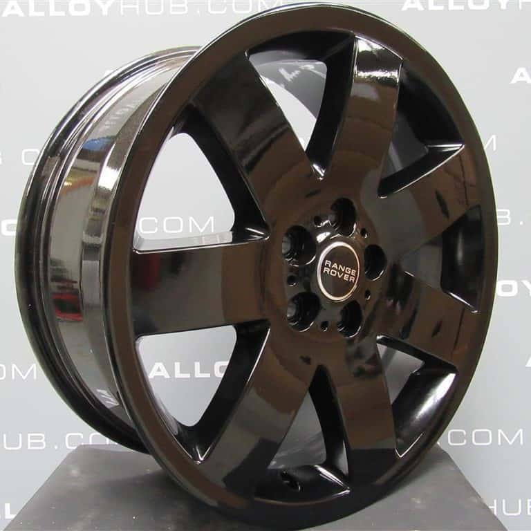 Genuine Land Rover Range Rover L322 7 Spoke 20″ Inch Alloy Wheels with Gloss Black Finish 6751308-13