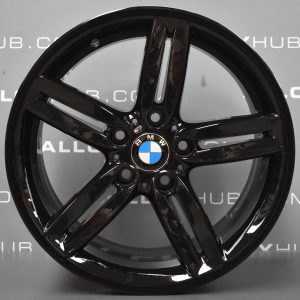 Genuine BMW 1 Series 208M Sport 5 Twin Spoke 18" Inch Alloy Wheels with Gloss Black 36118036939 36117839305