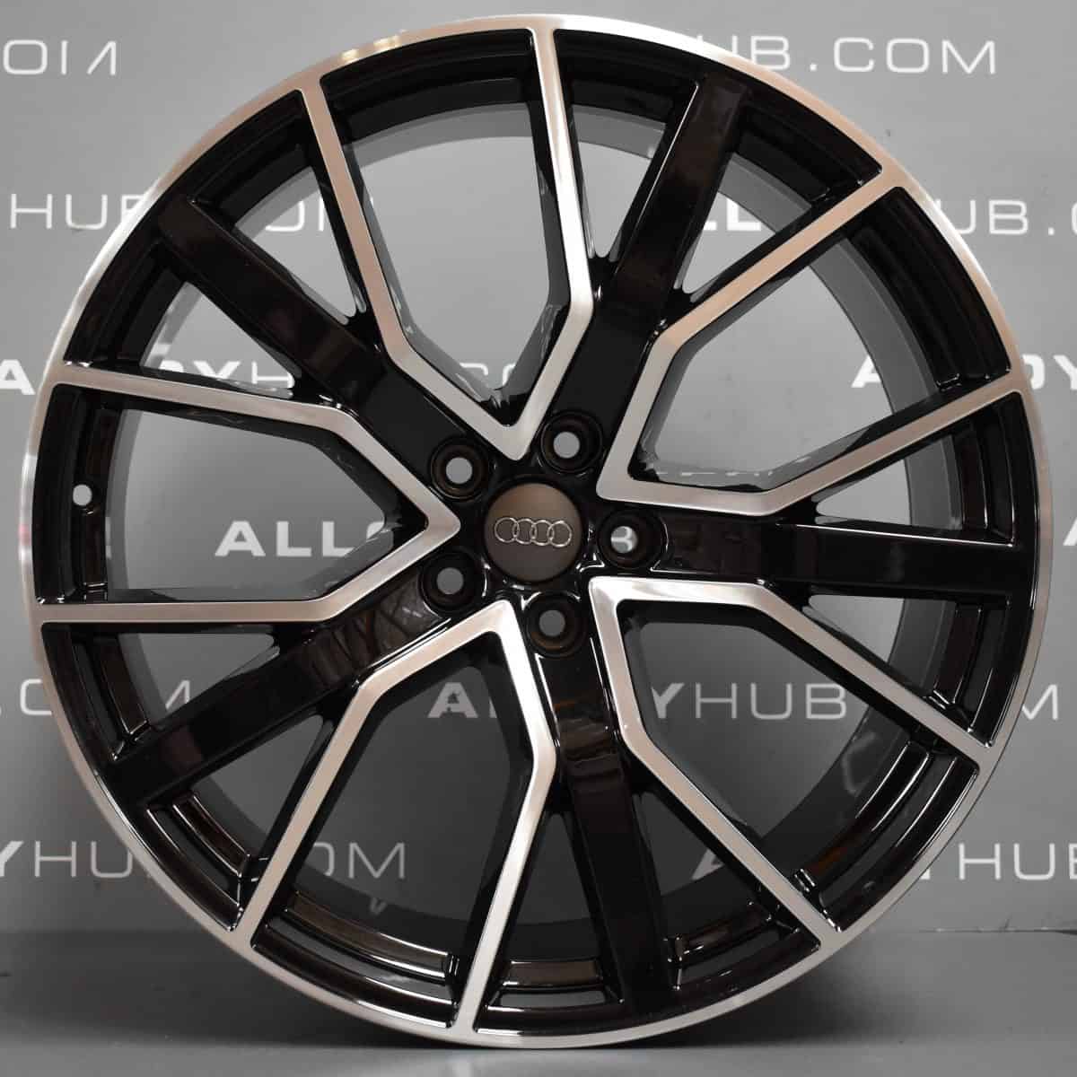 Genuine Audi RS6 4G Performance 15 Spoke 21" inch Alloy Wheels with Black & Diamond Turned Finish 4G0 601 025 CJ