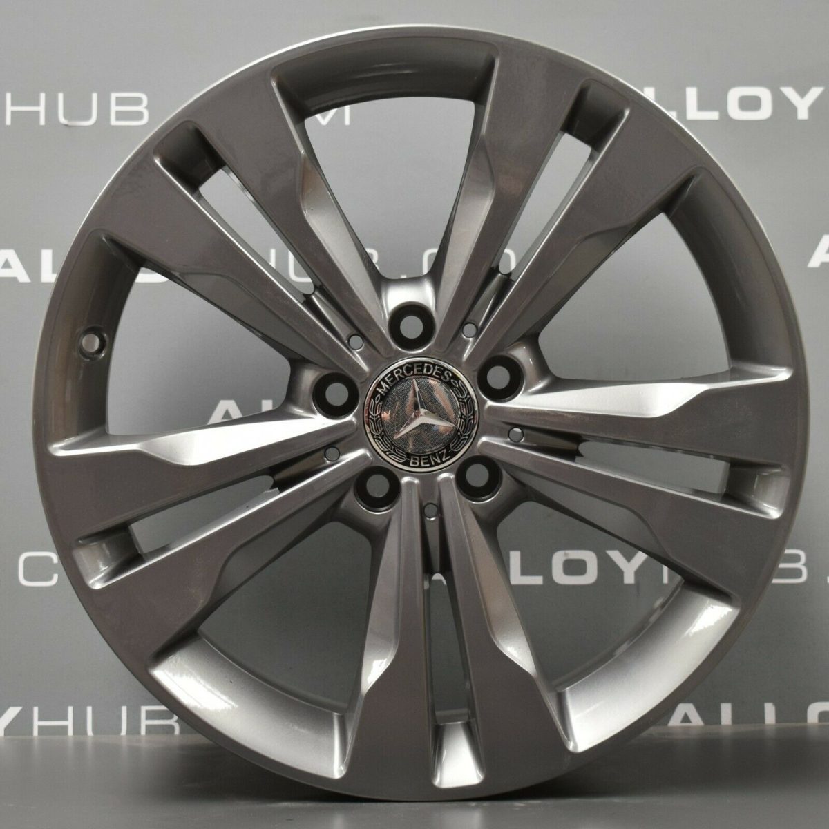 Genuine Mercedes-Benz A/B Class W176 W246 5 Twin Spoke 18" inch Alloy Wheels with Grey & Anthracite Grey Finish A24640104007756